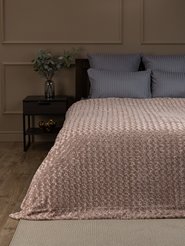 Плед искусственный мех 220х240 барашек какао