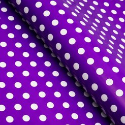 Бумага глянцевая фиолетовая, горох крупный 50х70см