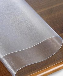 Скатерть прямоугольная гибкое стекло 100х120см толщина 1мм, прозрачный, ПВХ