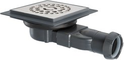 Трап пластиковый Wirquin Venisio Compact, решетка из нерж.стали 115х115мм