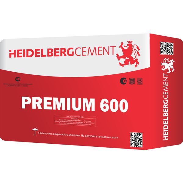 Цемент Premium 600 ЦЕМ ll/А-Ш 42,5Н 25кг