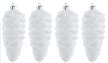 Набор украшений Шишки 4шт 8см, белый, SYQC-0123101