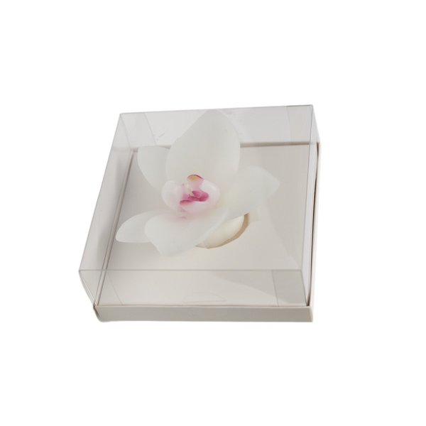 Свеча Orchid Floox в форме орхидеи 14,5х14,5х5,8см белый комбинированные материалы 
