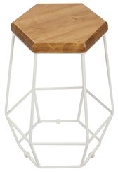 Подставка для цветов Лофт на 1 горшок 29x29см h43см, металл/дерево, белый, 66-411