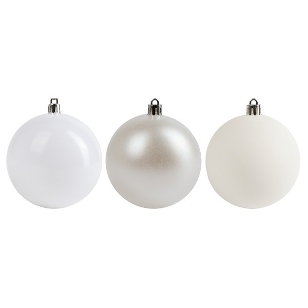 Набор шаров 16шт 8см жемчужный+белый SYQA-012278