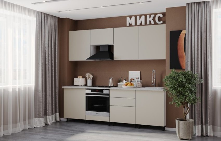 Коллекция Фасады для кухни Глазов Микс Дымчато-серый