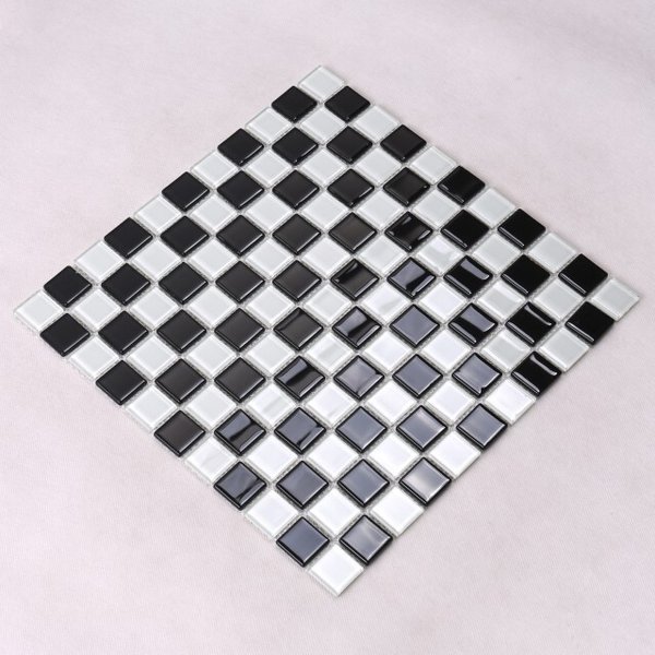 Мозаика Tessare 30,0х30,0х0,4см стекло черно-белый шт(HJM06)