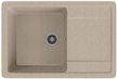Мойка для кухни врезная MIXLINE ML-GMS15 64х50,5см глубина чаши 18,5см, мрамор, песочный