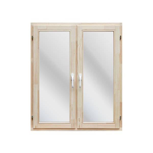 Окно деревянное со стеклопакетом ОДОСП(40) 116х97см однокамерный стеклопакет 2 створки поворотные