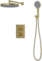 Система душевая встраиваемая IDDIS Duna DUNMG0Ti67 с тропическим и ручным душем, с термостатом, матовое золото
