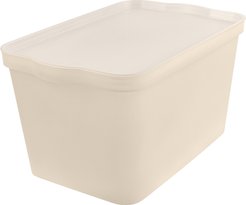 Контейнер для хранения Keeplex Happy 24л 24,4х29,8х45,2см с крышкой, топлёное молоко ПП