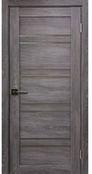 Дверь ДО Х1 ПВХ дуб шале серебро стекло сатин 800х2000мм