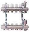 Группа коллекторная с термостатическими и настроечными клапанами 1"х8x3/4",евроконус