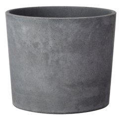 Кашпо бетонное Кедр d22см h22см v5,8л, серый