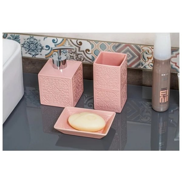 Дозатор для жидкого мыла VENICE розовый,керамика SWTK-3600A