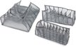 Набор органайзеров д/хранения Qually 3шт 28x28x12см (1шт), 12x28x12см(2шт) серый