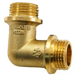 Угольник 1" н/н с ограничителем (латунь RUS) MP-У