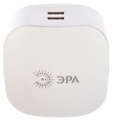 Разветвитель электрический 3 гнезда с З/К +2 USB Эра SP-3e-USB-2A белый