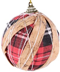 Шар с узором 8см красный SYPMQC-102120