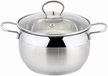 Кастрюля Appetite Tessi 6л нерж.сталь,крышка стекло,индукция