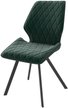 Стул кухонный Mamadoma Rafael М-R b10 45х45х91см велюр/металл, зеленый/черный, поворотный