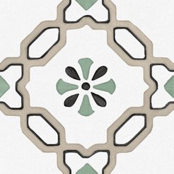 Керамогранит 20х20х0,8см PONZA LILLY, цвет белый, матовая (matt), 1м2