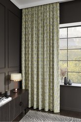 Штора готовая жаккард желтый 200х280