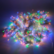 Электрогирлянда внешняя Занавес Водопад 2х2,4м 640LED IP44, мультиколор, с коннектором, прозрачный кабель