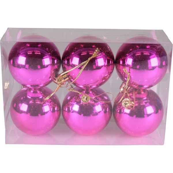 Набор шаров 6шт 6см розовый SYQC-0121260-RO