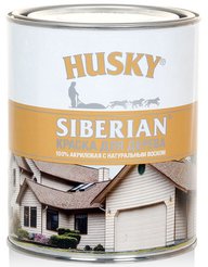 Краска для дерева акриловая HUSKY SIBERIAN белая (0,9л) База А