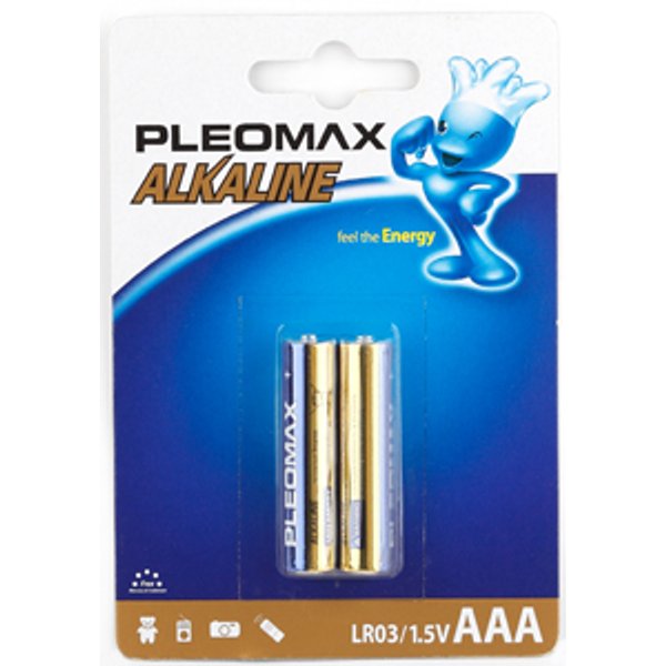 Батарейка алкалиновая Pleomax ААА/LR03-2BL 2шт 