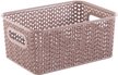 Корзинка д/хранения Violet Вязь 3л 23,5х17,3х10,5см розовый нюд ПП