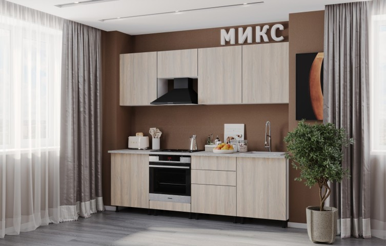 Фасады для кухни Глазов Микс Блэквуд сатиновый