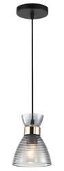 Светильник подвесной TR3406 BK/FGD/SM черный/золото/дымчатый E27 max 60W D1351000мм