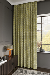 Штора готовая портьера жаккард 200х280см желтый