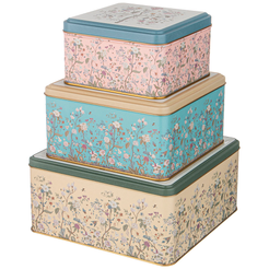 Набор емкостей д/хранения Agness Botanica 3шт 1,9л/3,7л/5,8л сталь