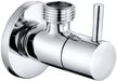Кран латунный угловой с отражателем 1/2"х3/4" кран-букса, круг.ручка