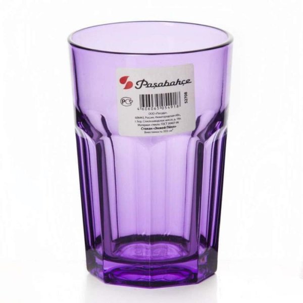 Стакан для воды Pasabahce Enjoy Purple 355мл высокий,стекло