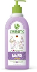 Мыло жидкое антибактериальное Synergetic ЭКО 500мл Лаванда, гипоаллергенное, с дозатором