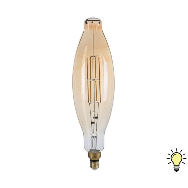 Лампа светодиодная HIPER VINTAGE FILAMENT BT120 8Вт Е27 декоративная 2200К свет теплый