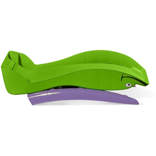 Горка игровая 122х43х69см PalPlay Дельфин 307 зеленый/фиолетовый