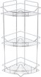 Полка угловая трёхъярусная Grid, Milardo, стальная, хром, GRICC3CM44