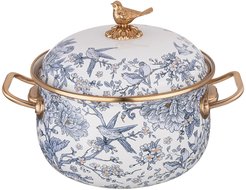 Кастрюля Lefard Royal Garden 2,8л 18см эмаль, крышка сталь, индукция 