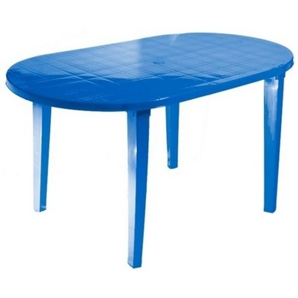 Стол овальный 1400х800х710мм синий