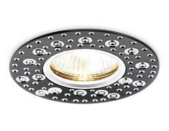 Светильник точечный встраиваемый Ambrella light A801 BK/AL GU5.3 сатин/черный
