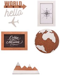 Набор на стену Hello, world, 53,6х48,8х17см, 3780739