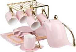 Набор чайный Nouvelle Home 5th Avenue Pink на 6 персон 15 предметов фарфор