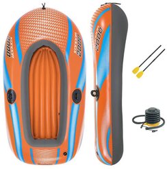 Лодка надувная Kondor 2000 185х97см до 120кг (в компл:2 весла, ножной насос) 61142