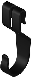 Крючок-подвес для штанги Larvij 2,5см черный 2шт