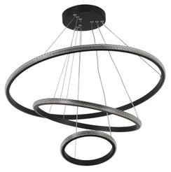 Люстра управляемая светодиодная AKRILIKA slim 70W 3R-APP-600x1100-BLACK/CLEAR-220-IP20